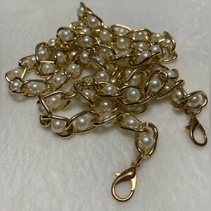 ✨Elegant Gold and Pearl Chain Straps ✨